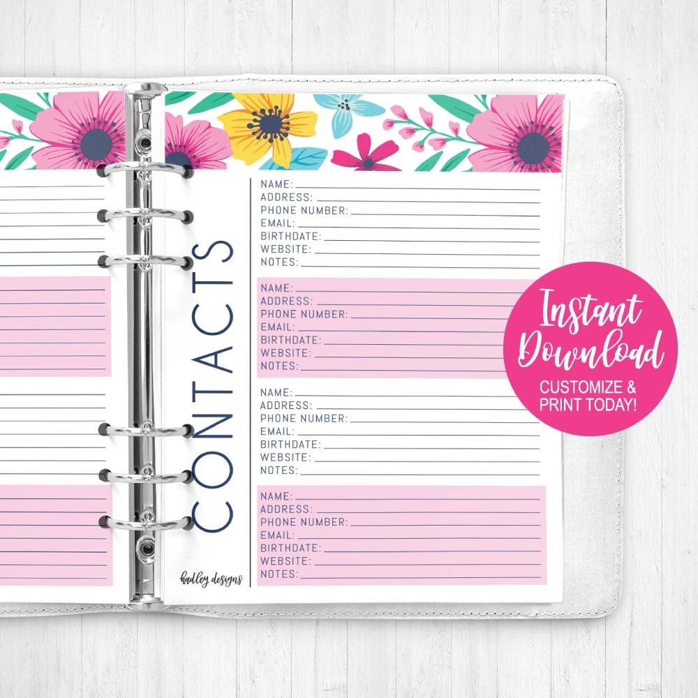 Editable Address Book Template from i.etsystatic.com