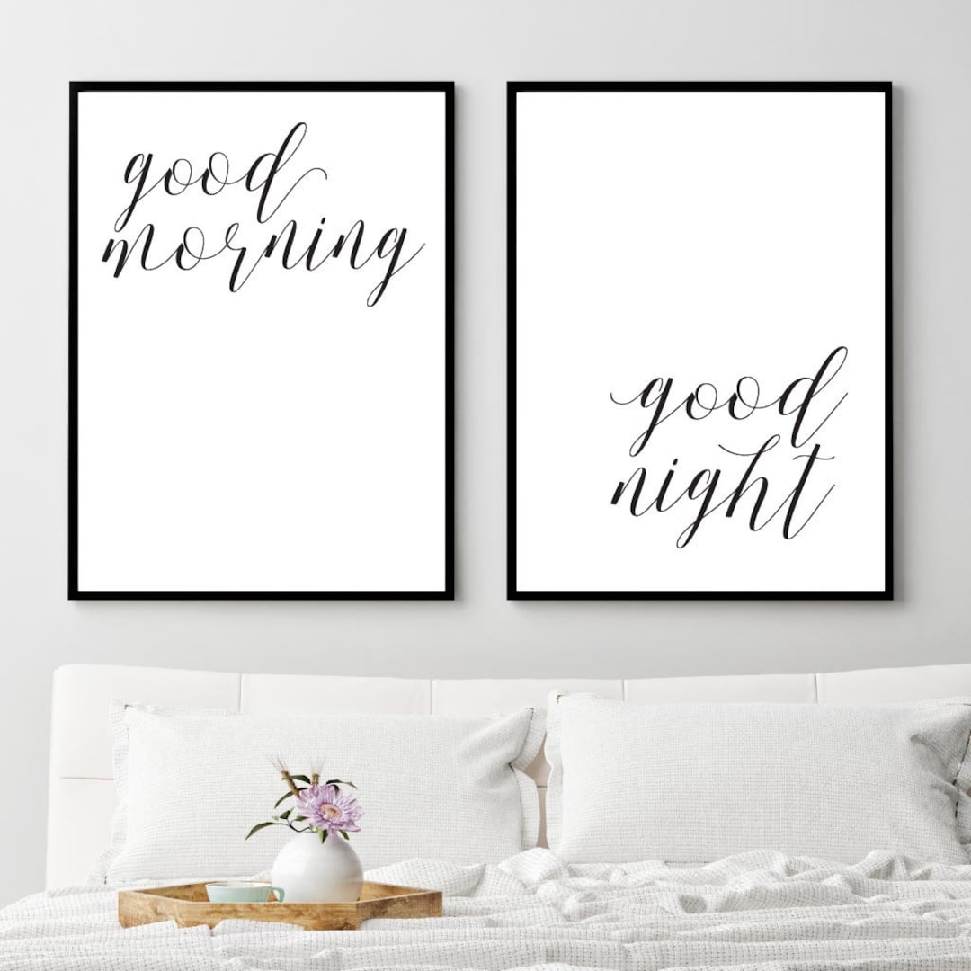 Bedroom Wall Art Set, Home Wall Printable, Digital Art Poster ...