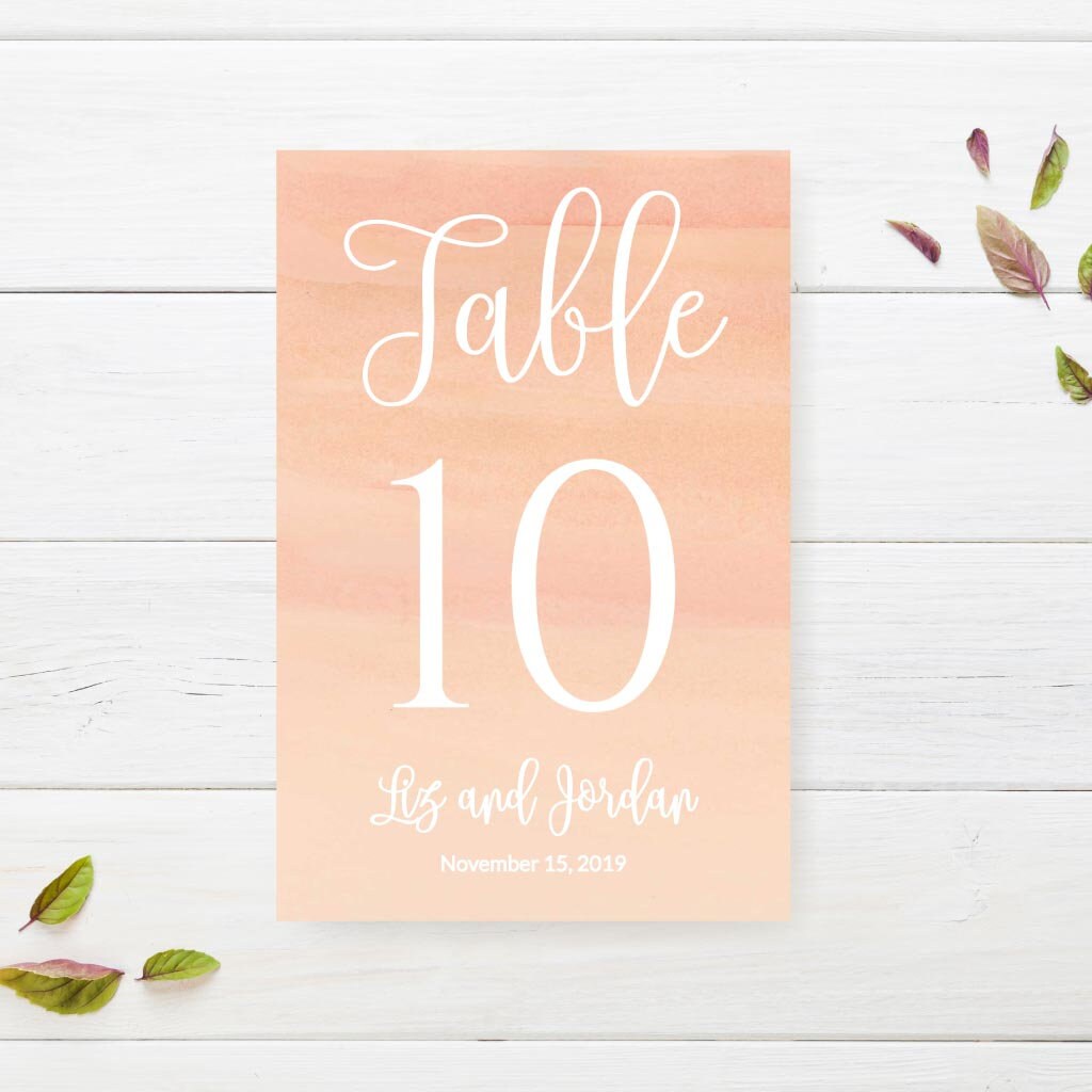 Printable Table Numbers for Wedding Reception, Editable Table Numbers ...