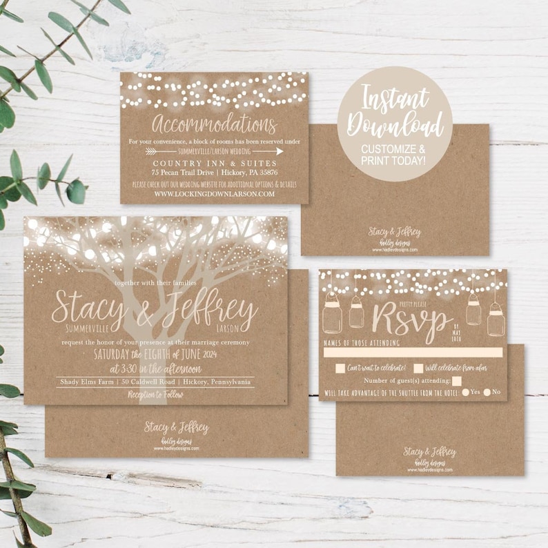 Wedding Invitations With RSVP Cheap Wedding Invitation - Etsy