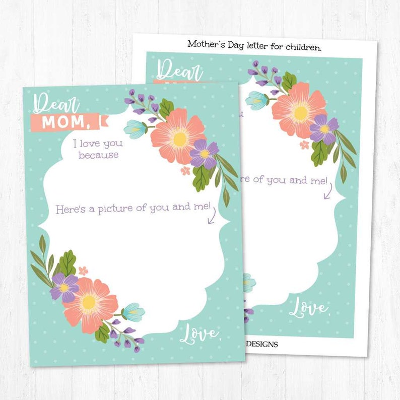 Printable Mothers Day Card From Kids, Fill in the Blank Gift for Mom ...