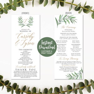 Wedding Ceremony Program Funny Printable Wedding Programs - Etsy