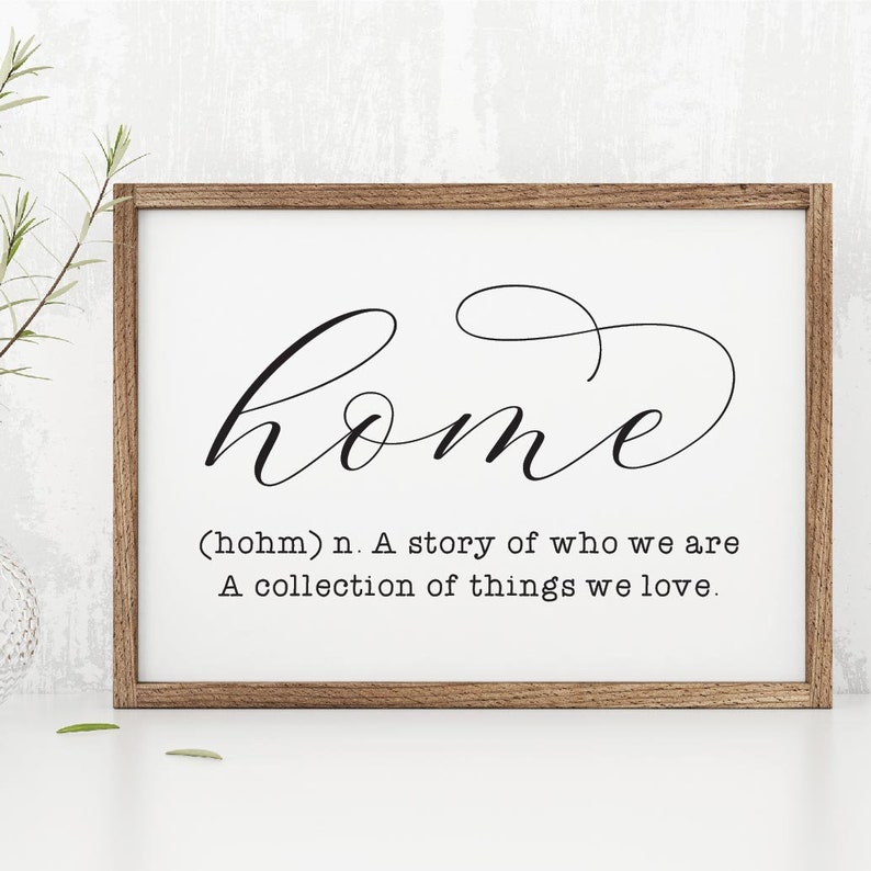 Home Definition Home Decor Sign Template Printable Wall Art - Etsy