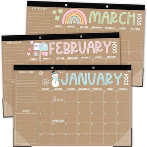 Doodle Large Desk Calendar 2024-2025 - Desk Calender 2024 Monthly, Desktop Calendar 2024-2025, Desk Planner 2024 Calendar Desk