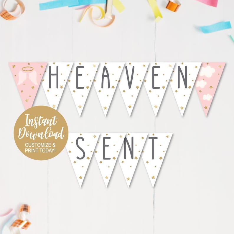 Diy Baby Shower Banner Template