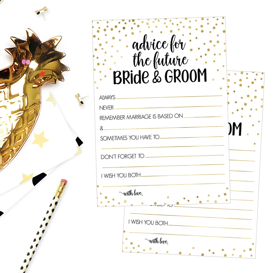 Bridal Shower Advice Cards Template Printable Funny Wedding - Etsy