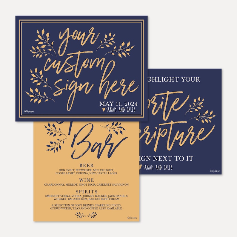 Wedding Signs Printable Bundle Printable Wedding Sign - Etsy