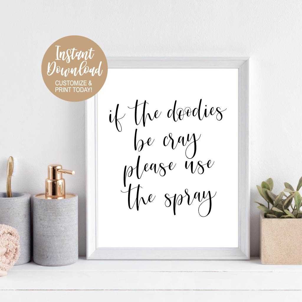 Bathroom Printable Funny Bathroom Prints Kids Bathroom Sign - Etsy