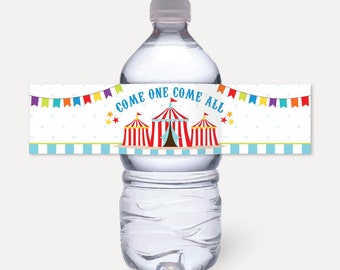 Carnival Party Water Bottle Labels - Etsy