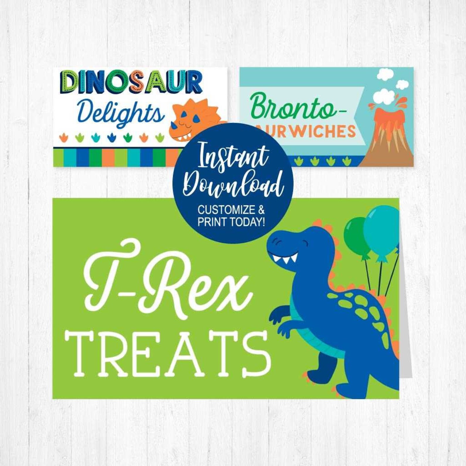 Printable Place Card Template Dinosaur Food Tags Printable - Etsy