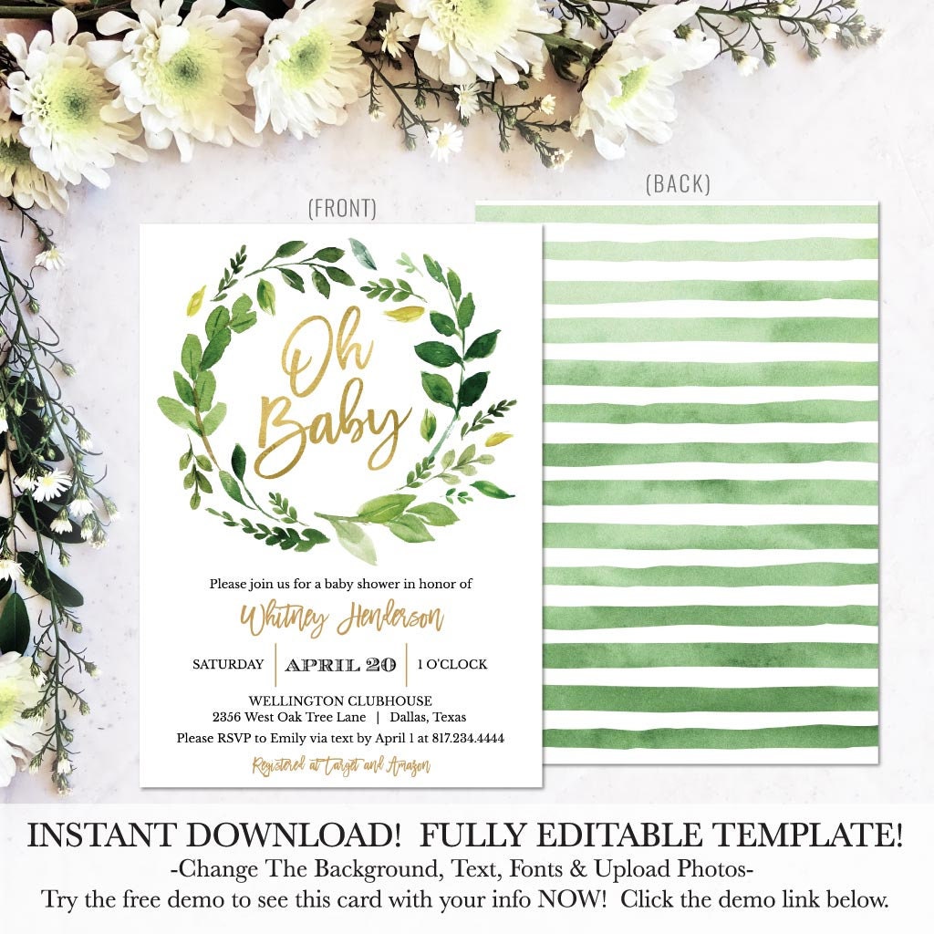 Boy Baby Shower Invitation Brunch Baby Shower Invitation Boy Etsy