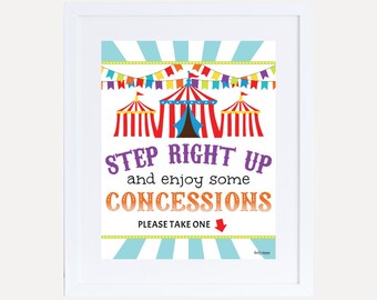 Carnival Kids Party Favors Sign Templates - Table Sign, Party Decorations, Party Supplies, Favours Sign, Birthday Sign