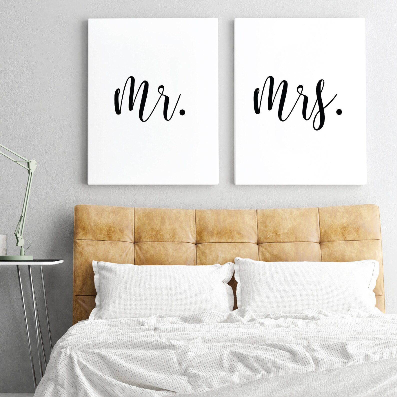 Mr. and Mrs. Printable Sign Set Minimalist Rustic Wall Art Etsy