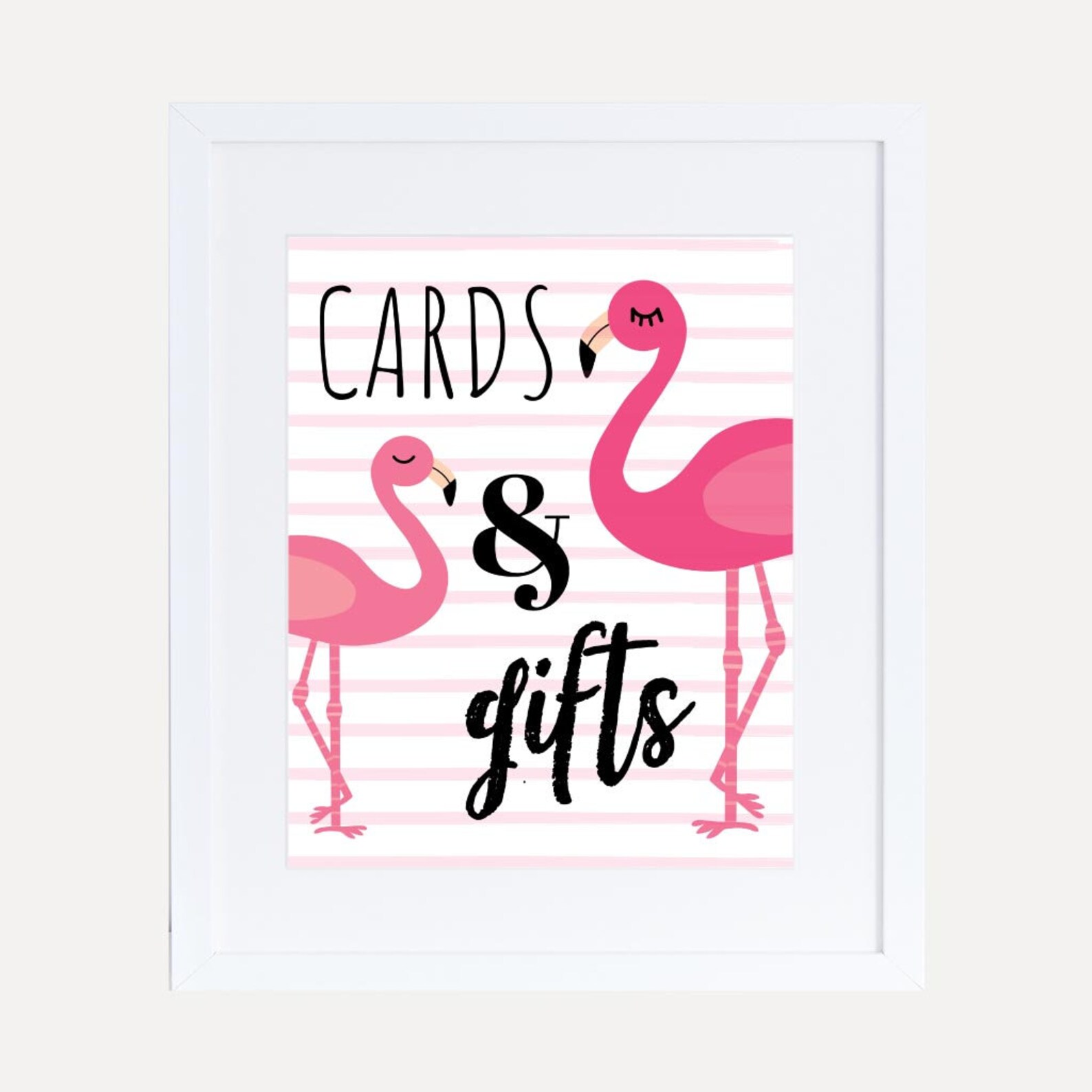 Flamingo Baby Shower Gifts Sign Template Affordable Baby Etsy