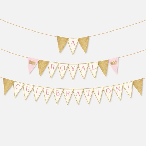 Princess Baby Shower Banner Template Baby Shower Banner Custom Editable Banner For Party Baby Shower Supplies Hadley Designs