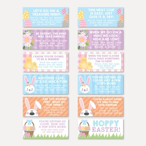 Regalo di quarantena di Pasqua, biglietto di quarantena di Pasqua, indizi stampabili di caccia al tesoro per bambini, caccia al tesoro di Pasqua per bambini, gioco di caccia al tesoro di Pasqua