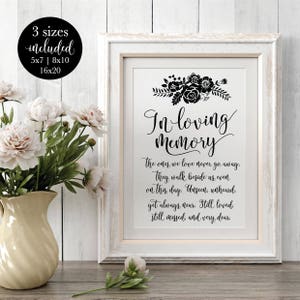 Rustic Modern Heaven Table Signage Decor Memorial Remembrance Ceremony Sign In Loving Memory Printable Wedding Sign DIY Instant Download