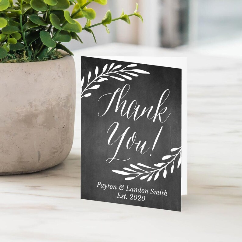 DIY Thank You Card Template Thank You Cards for Bridal Shower or Baby Wedding Thank You Cards Online Thank You Cards Wedding Online
