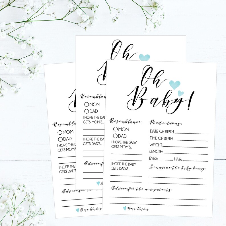 Baby Boy Prediction Card Baby Shower Games To Play At Party Etsy Baby Boy Prediction Card Baby Shower Games To Play At Party Etsy