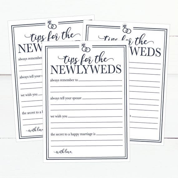 Marriage Advice Cards Templates