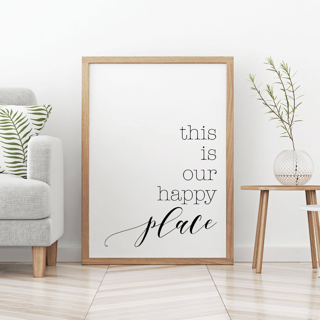 This is Our Happy Place Printable Sign Set Minimalist Rustic Etsy