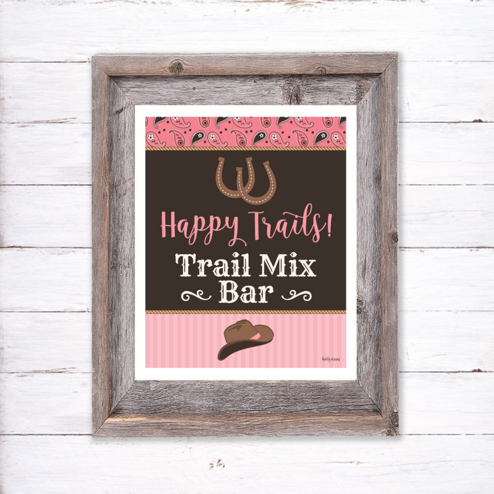 Cowgirl Kids Party Birthday Sign Template Printable Birthday - Etsy