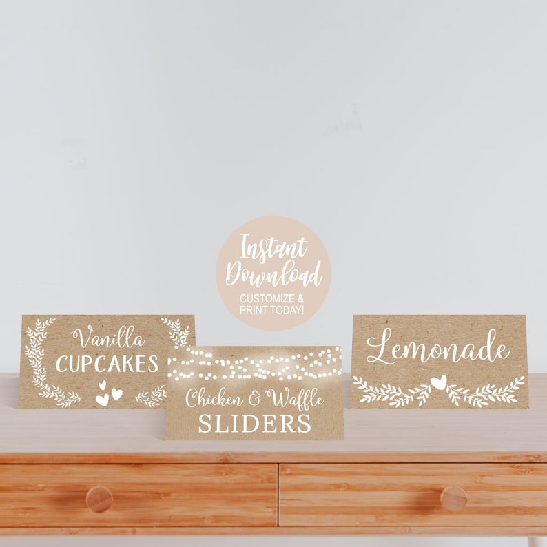 Editable Instant Download Food Label, Printable Food Label, Party ...