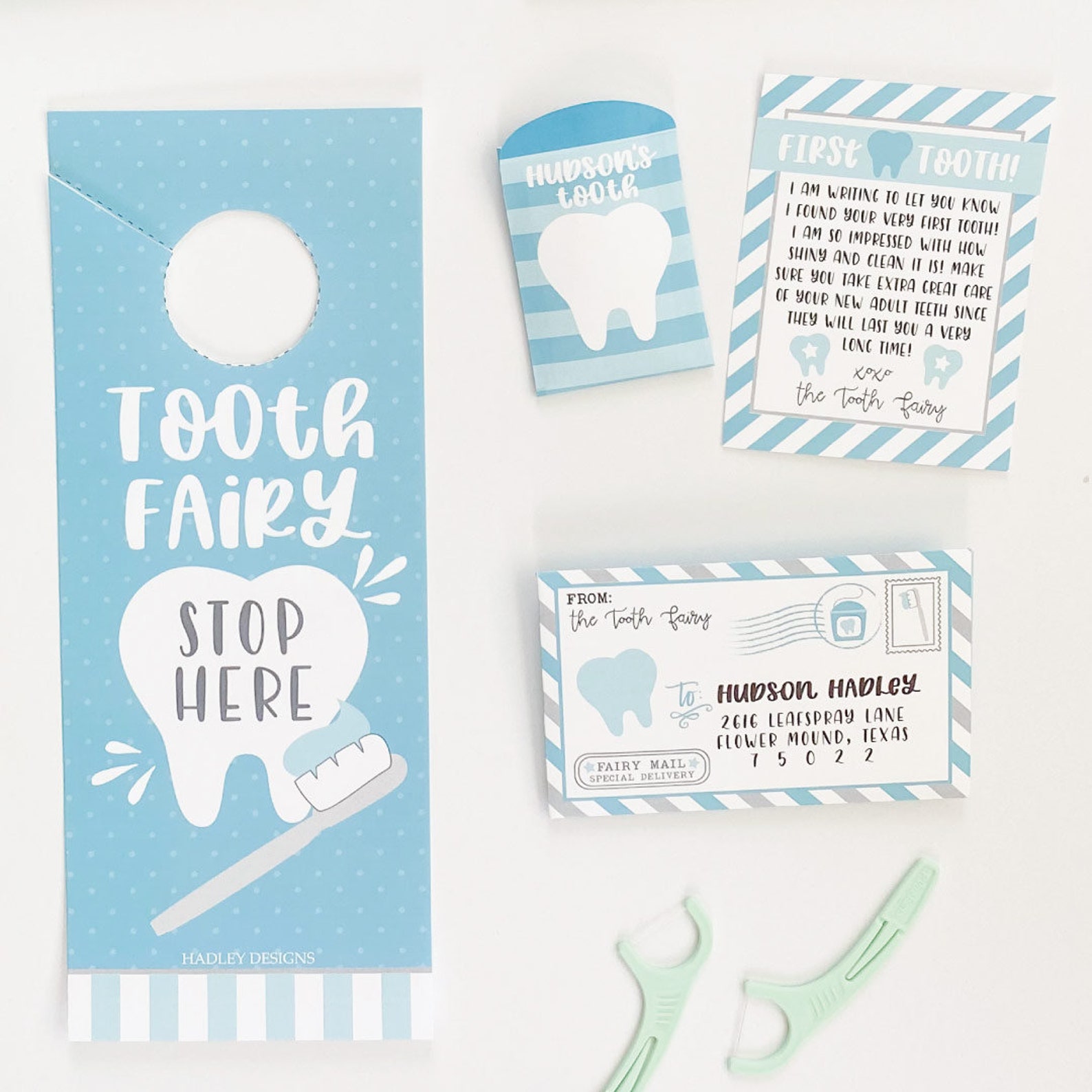 Tooth Fairy Kit Printable Lost Tooth Set Template Includes - Etsy
