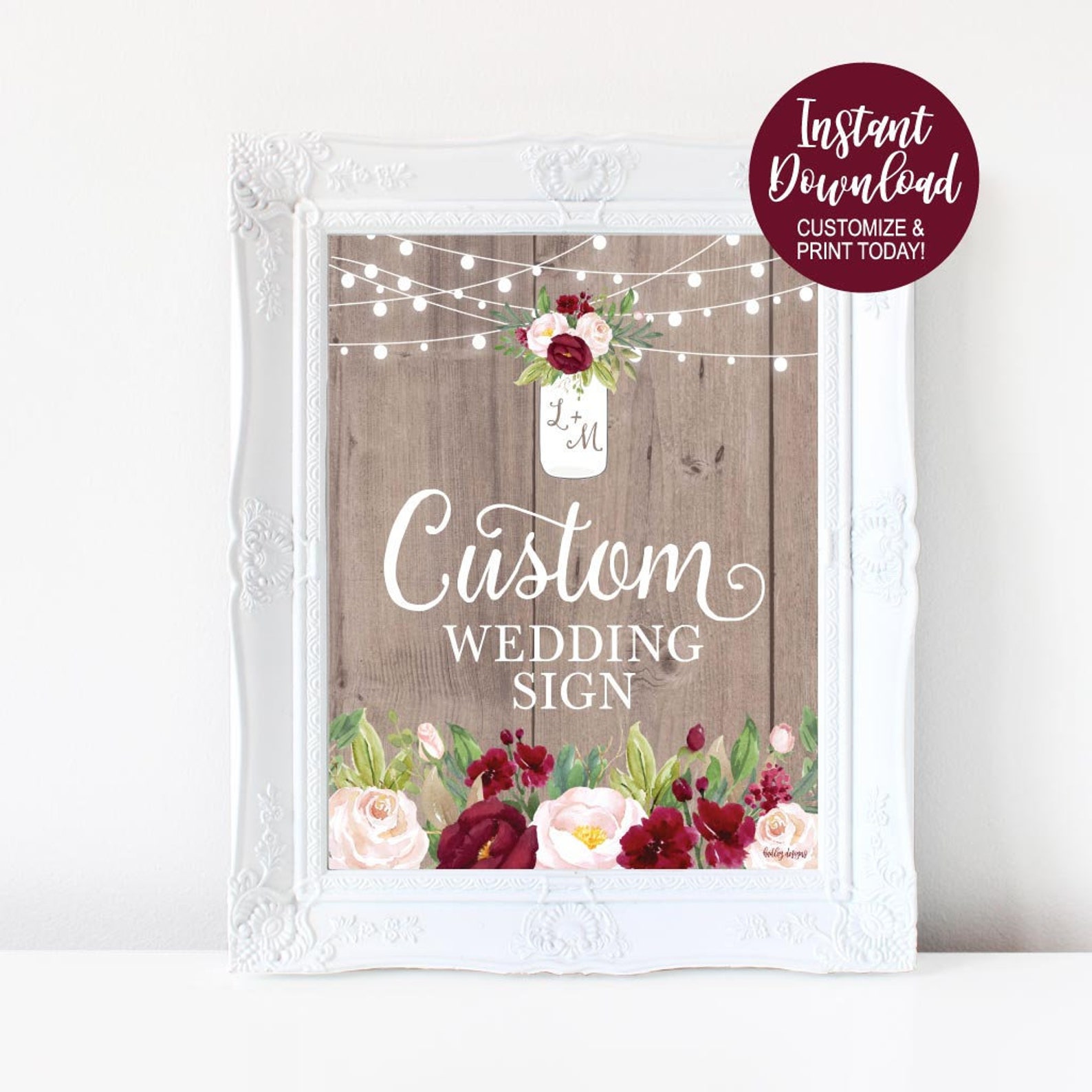 Printable Wedding Reception Signs Sign For Wedding Reception | Etsy