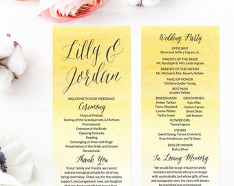 Download instantâneo de programa de casamento, programa de casamento, agradecimento do casal, programas de casamento, modelos DIY, programas de cerimônia de casamento baratos