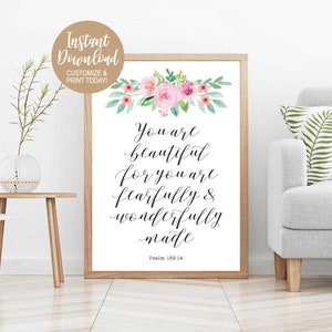 Christian Wall Print, Christian Wall Art Large, Christian Sign for Home, Christian Poster, Christian Printable, Christian Printable Wall Art