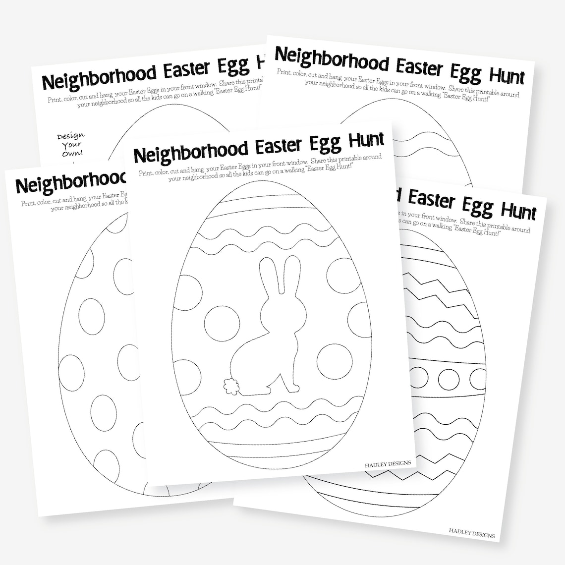 Easter Egg Coloring Kit Easter Egg Coloring Sheet Easter Egg Etsy