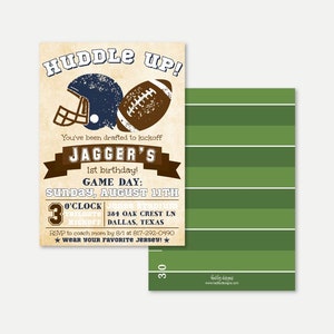 Football  Kids Party Invitation Template - Football  Party Supplies, Football  Party Printables, Football  Party Invitations Download, Print
