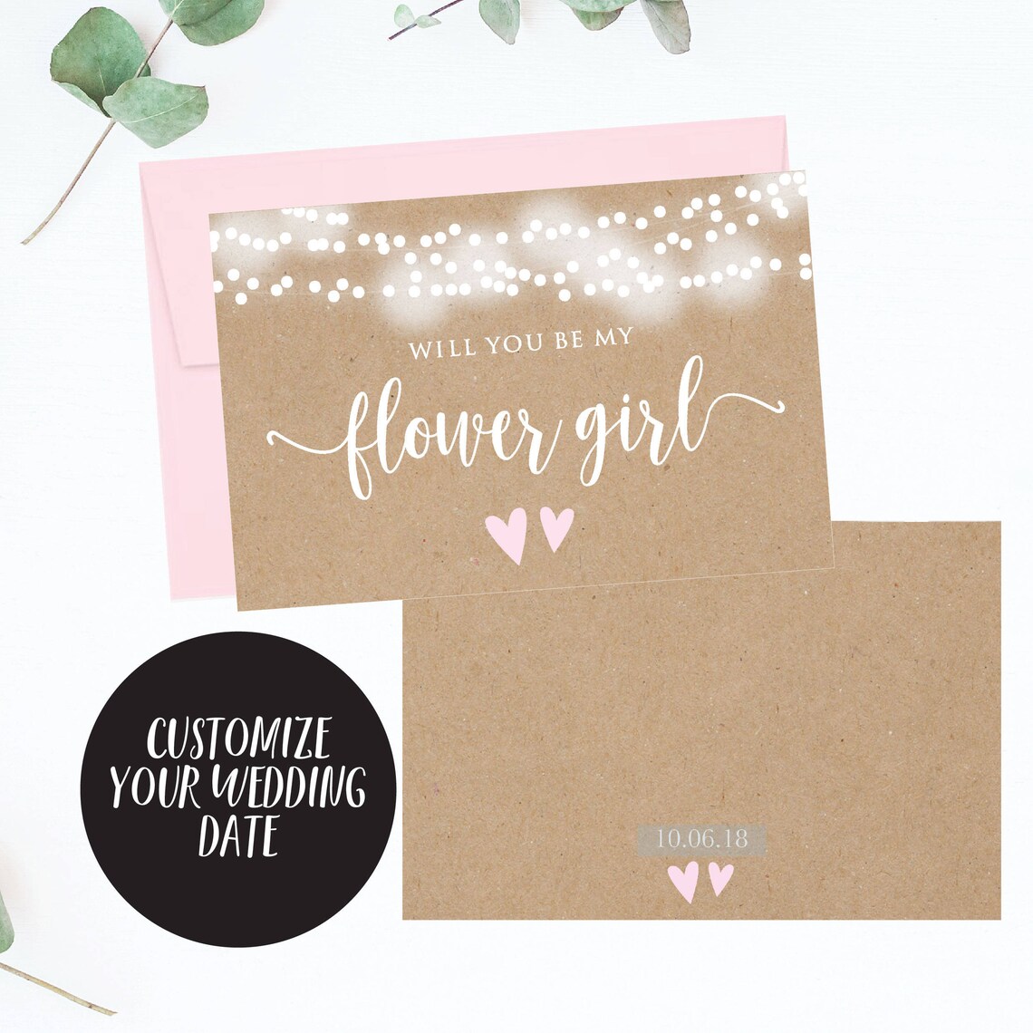 Will You Be My Bridesmaid Printable Set Rustic Bridal | Etsy
