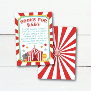 Circus Big Top Baby Douche Boek Verzoekkaart, Baby Douche Spelletjes Afdrukbaar, Baby Douche Boek Verzoek, Bewerk jezelf, DIY, Hadley Design