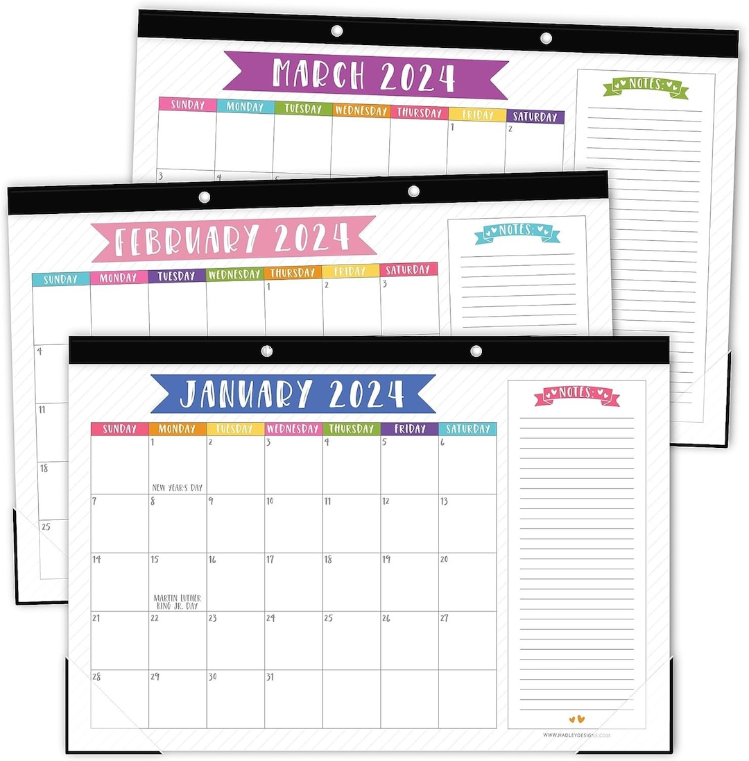 Colorful Desk Calendar 20242025 Homeschoolers Calendar Production