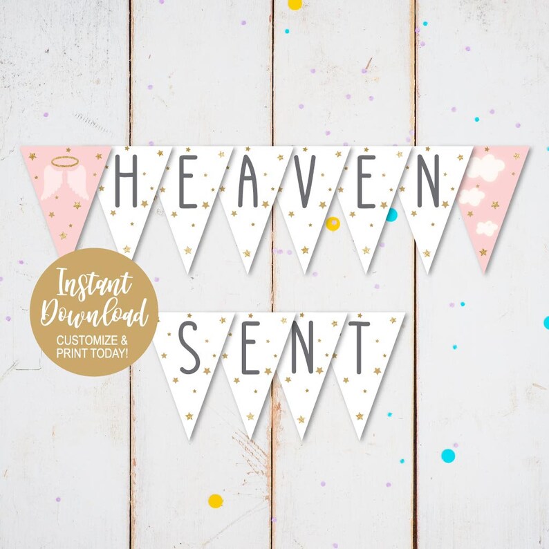 Diy Baby Shower Banner Template