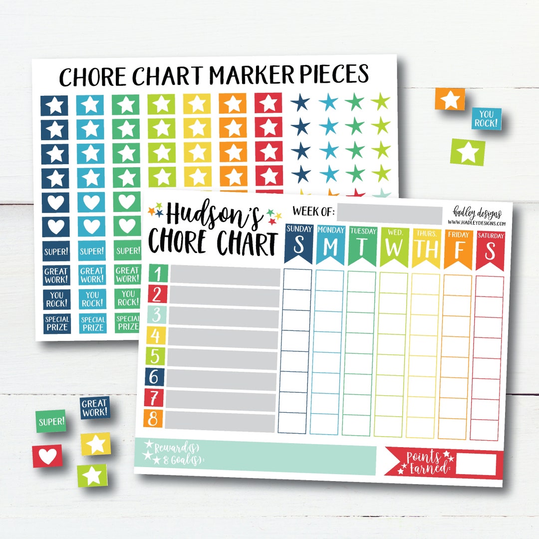 Screen Time Chores Personalized Chores Accountability Chart - Etsy