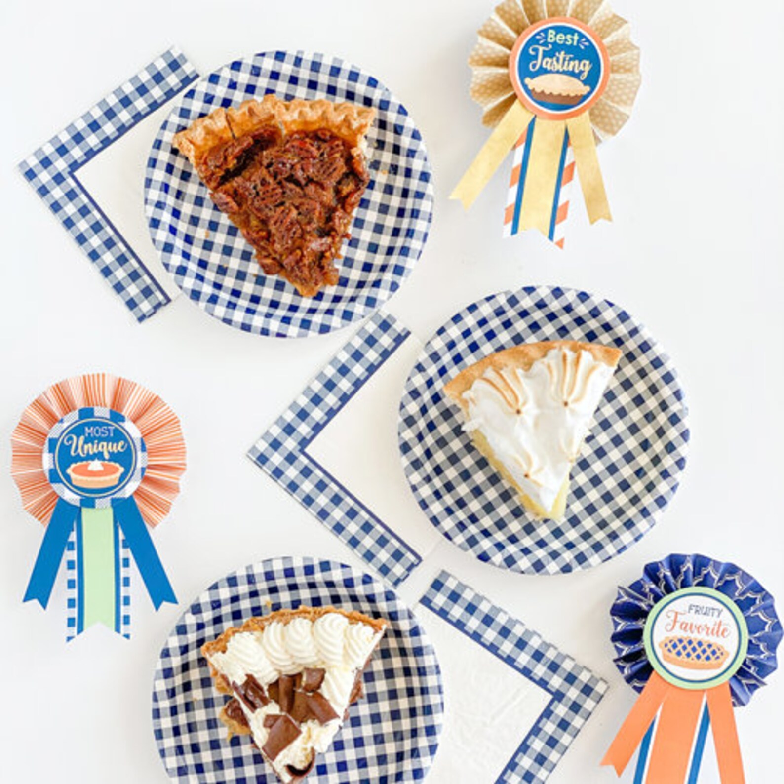 Editable Pie Baking Contest Award Ribbon Set Printable Pie Etsy
