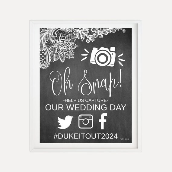 25 Chalkboard Wedding Hashtag Signs Wedding Reception Or Ceremony