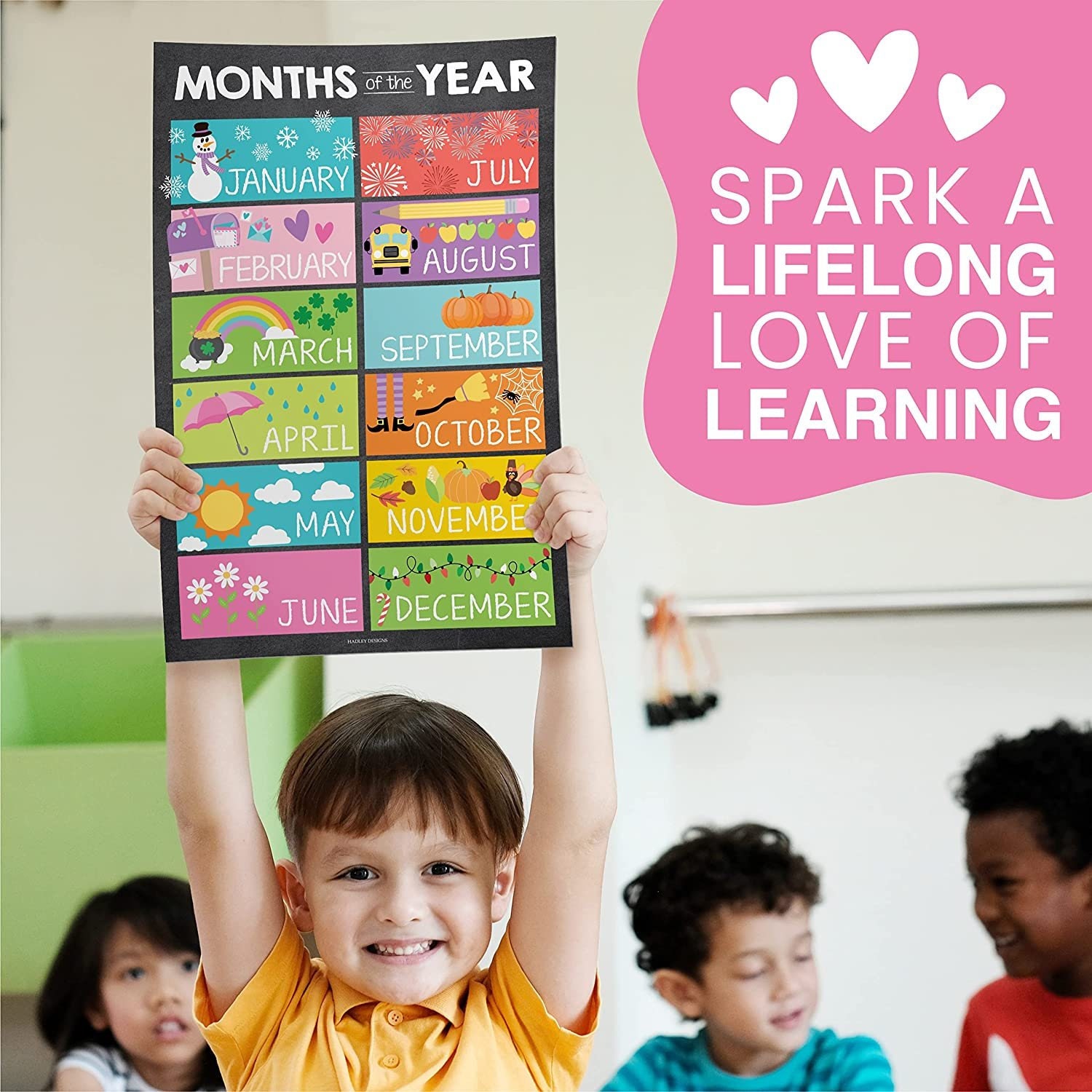 16 Colorful Kids Educational Posters for Toddlers - Pre K Learning ...