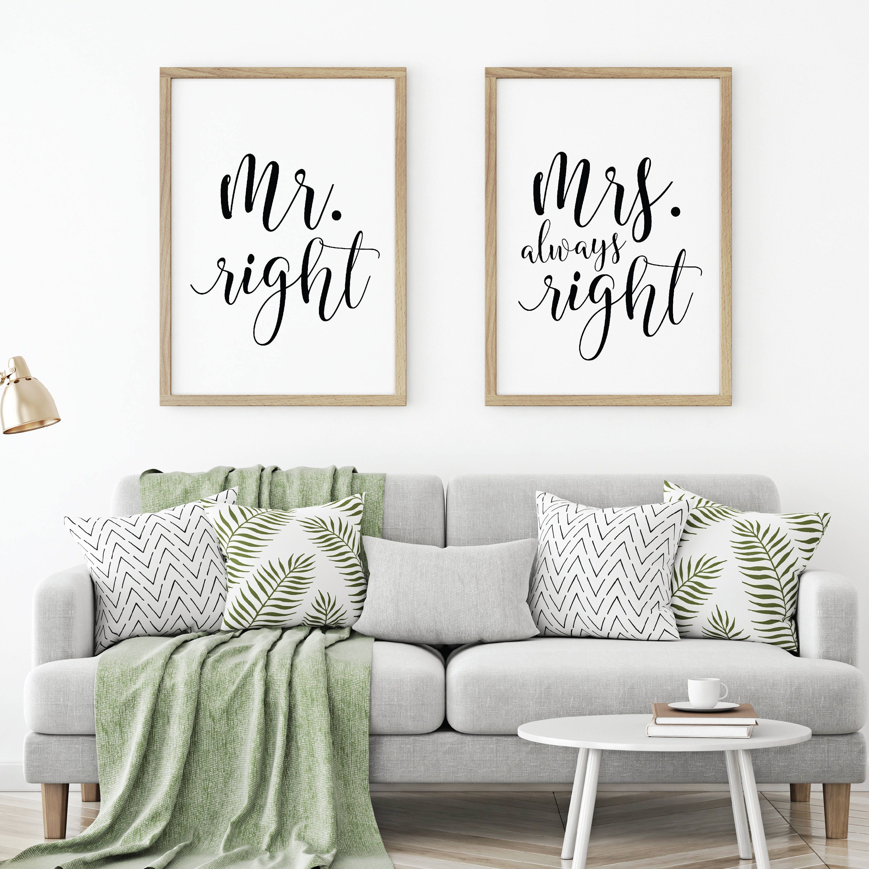 Printable Quote Calligraphy Print Download Set of 2 Wall | Etsy