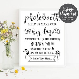 Printable Hashtag Wedding Sign Template - Etsy