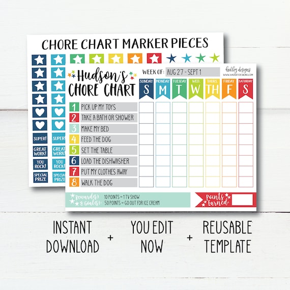 Cleaning Chore Chart Template