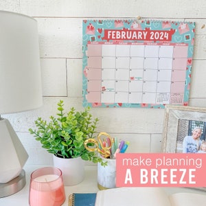 Doodle Large Wall Calendar 2024-2025 18 Month Wall Calendar 2024-2025 ...