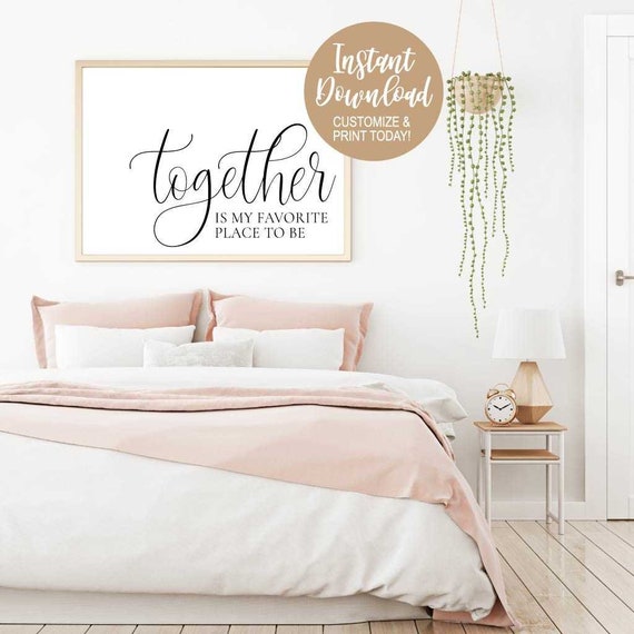 Bedroom Wall Decor For Women Bedroom Sign Pair Bedroom Sign For Girl Bedroom Sign With Quote Master Bedroom Decor Over The Bed Art
