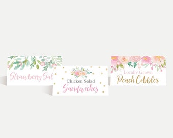 Pink Polka Dot Tent Cards Editable Text Printable Tent - Etsy Israel