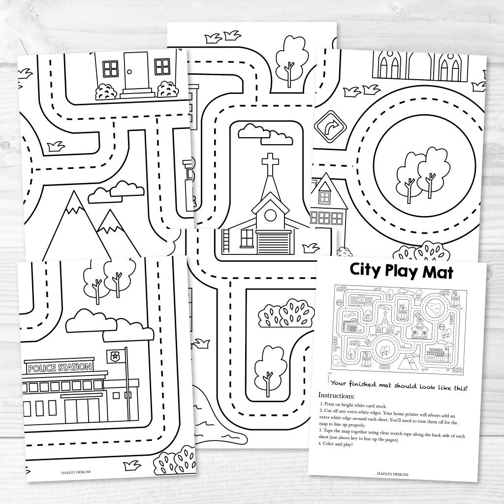 Play Mat Patterns Play Mat for Cars Play Mat Squares Play Etsy