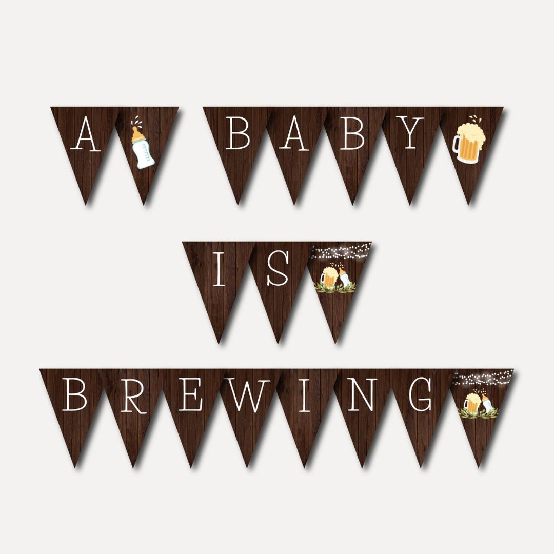 A Baby is Brewing Baby Shower Banner Template - Baby Shower Banner ...