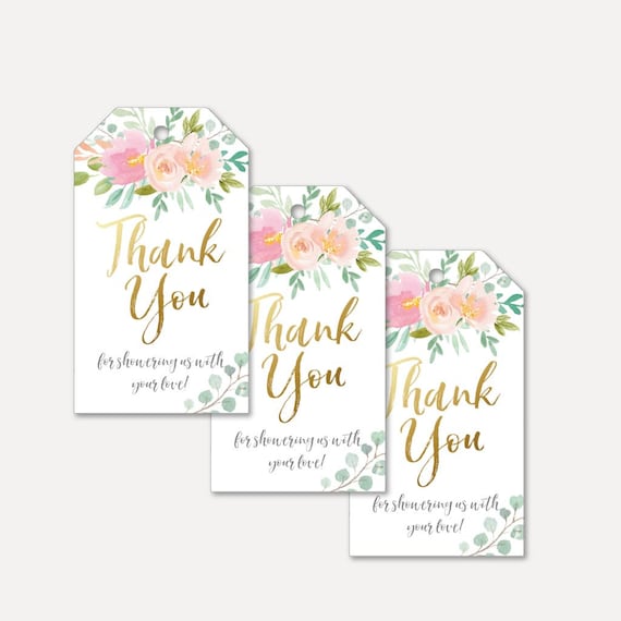 baby shower thank you tags printable